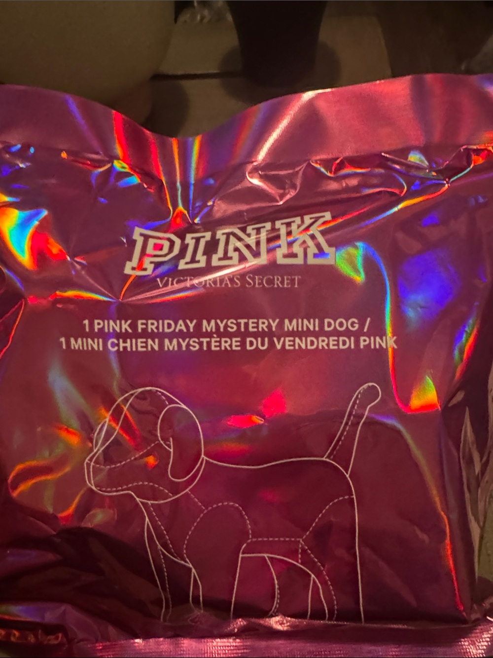 PINK Victoria's Secret Mystery Mini Dog Plush pink Friday- 1 of 3 designs sealed